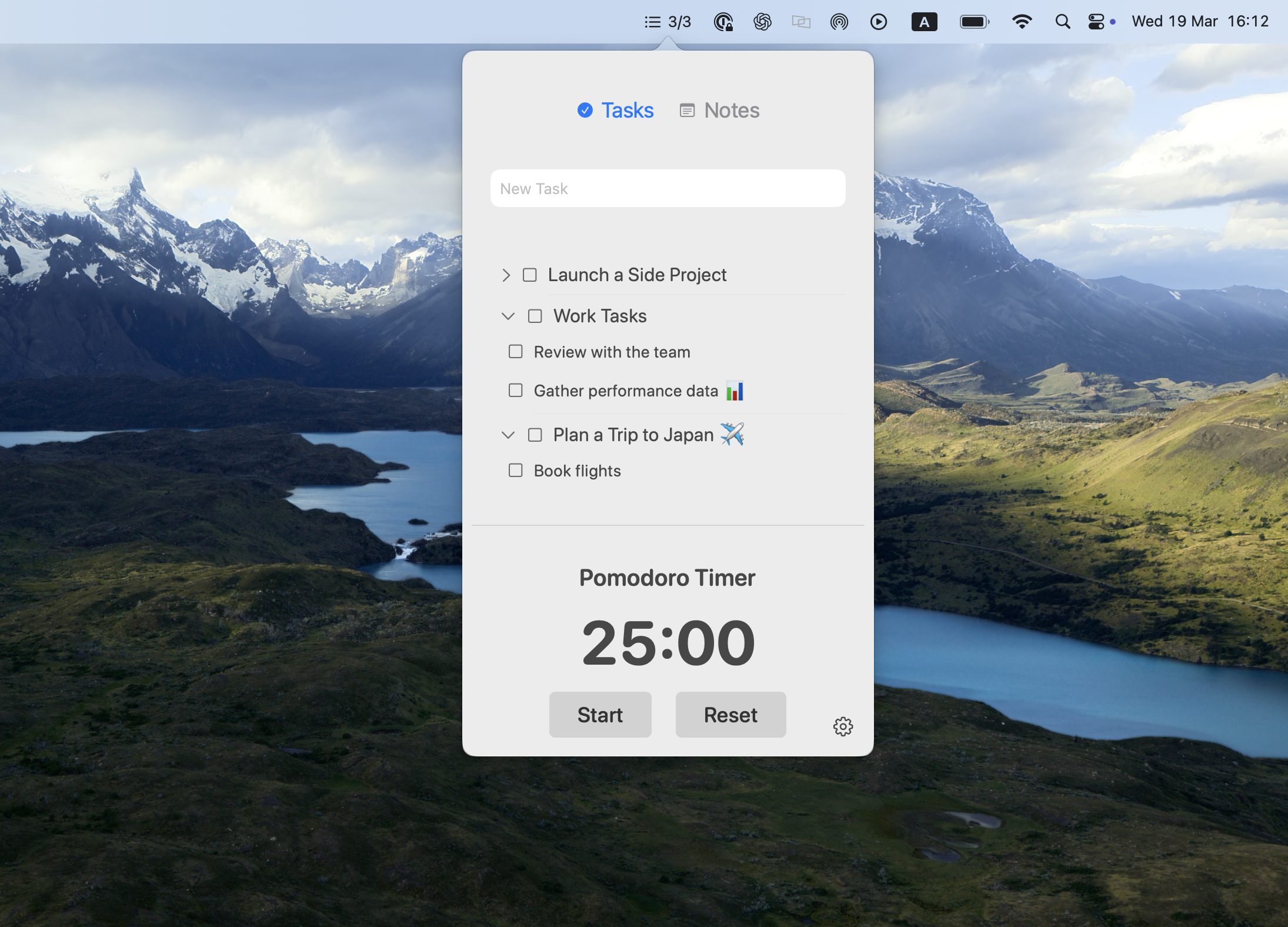 Screenshot of Today app